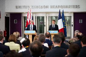 Keir Starmer and Emmanuel Macron press conference