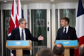 Keir Starmer and Emmanuel Macron press conference