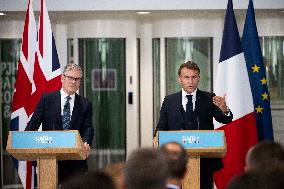 Keir Starmer and Emmanuel Macron press conference
