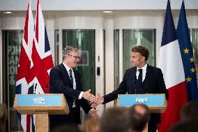 Keir Starmer and Emmanuel Macron press conference