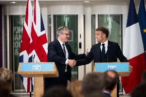 Keir Starmer and Emmanuel Macron press conference