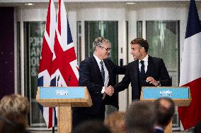 Keir Starmer and Emmanuel Macron press conference