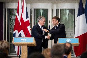 Keir Starmer and Emmanuel Macron press conference