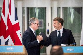 Keir Starmer and Emmanuel Macron press conference