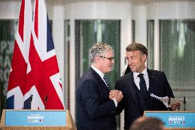 Keir Starmer and Emmanuel Macron press conference