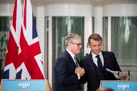Keir Starmer and Emmanuel Macron press conference