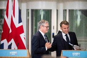 Keir Starmer and Emmanuel Macron press conference