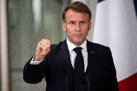 Keir Starmer and Emmanuel Macron press conference