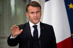 Keir Starmer and Emmanuel Macron press conference