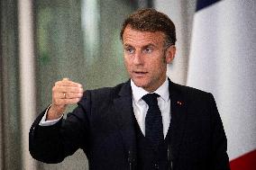 Keir Starmer and Emmanuel Macron press conference