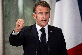 Keir Starmer and Emmanuel Macron press conference