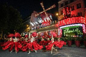 Moulin Rouge cabaret wings turn in Paris FA