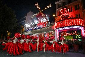 Moulin Rouge cabaret wings turn in Paris FA