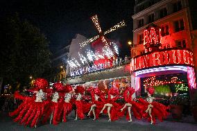 Moulin Rouge cabaret wings turn in Paris FA