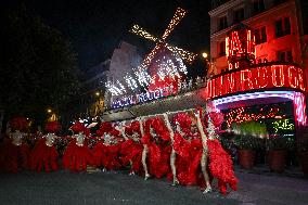 Moulin Rouge cabaret wings turn in Paris FA