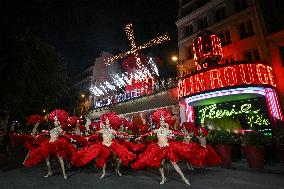 Moulin Rouge cabaret wings turn in Paris FA