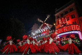 Moulin Rouge cabaret wings turn in Paris FA