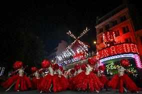 Moulin Rouge cabaret wings turn in Paris FA