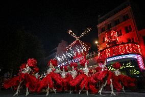 Moulin Rouge cabaret wings turn in Paris FA