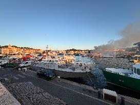 Sea Lady II Yacht Fire - Saint-Tropez