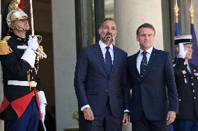 President Macron Welcomes Prince Rahim Al-Hussaini Aga Khan V - Paris
