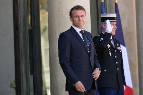 President Macron Welcomes Prince Rahim Al-Hussaini Aga Khan V - Paris