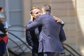 President Macron Welcomes Prince Rahim Al-Hussaini Aga Khan V - Paris