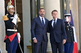 President Macron Welcomes Prince Rahim Al-Hussaini Aga Khan V - Paris