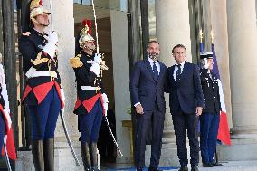 President Macron Welcomes Prince Rahim Al-Hussaini Aga Khan V - Paris