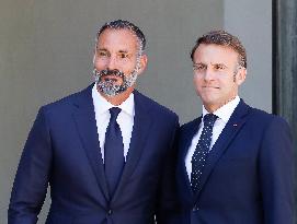 President Macron Welcomes Prince Rahim Al-Hussaini Aga Khan V - Paris