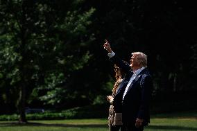 President and First Lady Trump Depart the White House - Washington