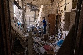 Aftermath Of Russian Drone Strike - Ukraine