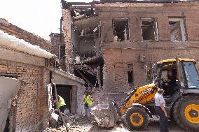 Aftermath Of Russian Drone Strike - Ukraine
