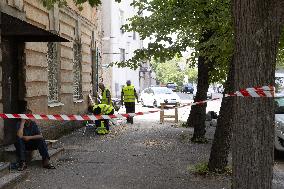 Aftermath Of Russian Drone Strike - Ukraine