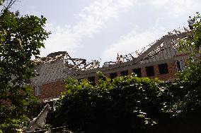 Aftermath Of Russian Drone Strike - Ukraine