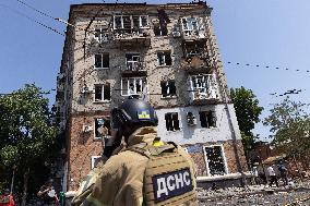 Aftermath Of Russian Drone Strike - Ukraine