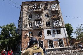 Aftermath Of Russian Drone Strike - Ukraine