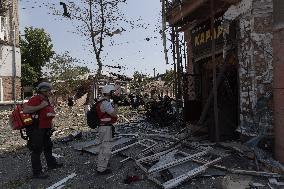 Aftermath Of Russian Drone Strike - Ukraine