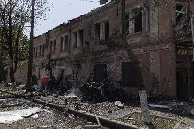 Aftermath Of Russian Drone Strike - Ukraine