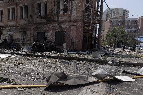 Aftermath Of Russian Drone Strike - Ukraine