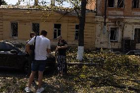 Aftermath Of Russian Drone Strike - Ukraine