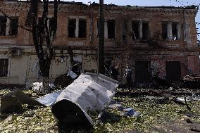 Aftermath Of Russian Drone Strike - Ukraine