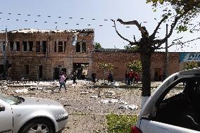 Aftermath Of Russian Drone Strike - Ukraine