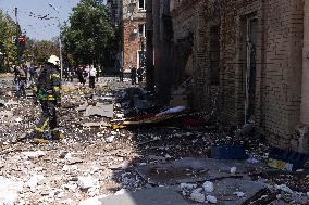 Aftermath Of Russian Drone Strike - Ukraine