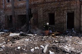 Aftermath Of Russian Drone Strike - Ukraine