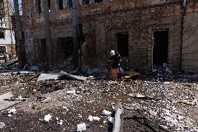 Aftermath Of Russian Drone Strike - Ukraine