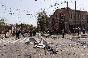 Aftermath Of Russian Drone Strike - Ukraine