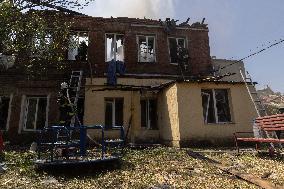 Aftermath Of Russian Drone Strike - Ukraine