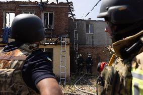 Aftermath Of Russian Drone Strike - Ukraine