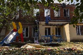 Aftermath Of Russian Drone Strike - Ukraine